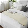 Teppich Wölkchen Tappeto in pelliccia sintetica, lavabile, finta pelliccia di coniglio, pelliccia corta, runner da letto, beige, 55 x 160 cm