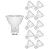 LUTW Lampadine GU10 LED 6500K Bianca Fredda, 5W 510LM LED GU10 Equivalenti 40W Alogene, Angolo del Fascio 120° Faretti LED per Soffitto, Cucina, Nessun Sfarfallio, Non Dimmerabile, 10 Pezzi