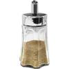 Tomko Zuccheriera in vetro e acciaio inox, altezza 175 ml/14,5 cm, ideale per zucchero bianco/marrone, zuccheriera piccola, moderna