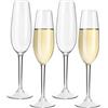 HAHASHOW Bicchieri da Champagne, 100% Tritan-Plastica Calici per Prosecco, Bicchieri da Spumante in Cristallo 226 ml, Adatto alla Lavastoviglie, Set di 4