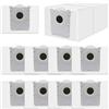 VIEWALL T50 Sacchetti per ECOVACS T50 Pro Omni/Gen2/Gen3,T50 Omni/Gen2,T50 Max Pro,X8/X9 PRO,T80/T80S Omni,T30C Pro,T30C Omni Aspirapolvere,Accessori per Sacchetti per Carbone Attivo,10 Pezzi 3L Dust Bags