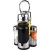 LuHeToz Set di sale e pepe, dispenser per olio e aceto, con supporto in acciaio inox (sale e pepe, olio e aceto)