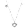 Dada Gioielli - Collana Mamma Pendente Bi-Lingua Amore Chiama Angeli Catena Rosario 80+10+10 cm (Argento)