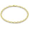 CARISSIMA Bracciale da donna in oro giallo 9 ct con catena marina, 19 cm