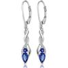 jiamiaoi Orecchini pendenti in argento sterling 925 placcato oro bianco 18 carati orecchini pendenti infinito orecchini lunghi pendenti da donna con diamanti argento, Argento sterling