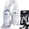 YIAE Set professionale di Rimuovi nastro e Rimuovi colla Estensioni dei Capelli, Rimuovi extension extra forte all'olio di limone, Rimuovi residui di colla per parrucche e tape extension remover 200ml