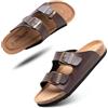 Hitmars Sandali Uomo Casuale Infradito Donna Confortevole Flip Flops Unisex Ciabatte Antiscivolo Adulto Spiaggia Piscina Marrone 4 Taglia 43