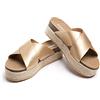 Hitmars Ciabatte Donna Estive Zeppa Sandali Espadrillas Punta Aperta Sabot con Tacco Piattaforma Spiaggia Scarpe Pantofole Eleganti Rosa 41 EU