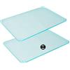 getgastro Set di 2 taglieri in vetro, 50 x 40 cm, con piedini antiscivolo, lavabili in lavastoviglie, igienici, resistenti al calore,