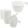 DUE ESSE S.N.C. DI SABATINI ALDO PZ 100 TAZZINA BIANCA 200 ML PER CAPPUCCINO CON MANICO TAZZA BICCHIERE CAFFE' IN PLASTICA COFFEE AND HOT DRINKS