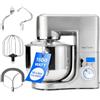 Profi Cook ProfiCook® Macchina da cucina con ciotola in acciaio inox XXXL | Forno 10L con motore 1500W | Impastatrice incl. Ganci e smerigliatrici | Impastatrice con apertura di riempimento | PC-KM 1096