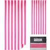 Vorvowry Telo Mare Grande Microfibra Uomo Donna Leggero Asciugatura Rapida Asciugamano Mare Telo Spiaggia Antisabbia con Borsa in Rete 80×180cm Strisce Rosa 1PC