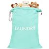 CANBOX Sacchi Portabiancheria, Grande Capacità Sacco Biancheria, Impermeabile Sacchi di Nylon con Zip, Riutilizzabile Sacchetto Organizer per Viaggio, Dormitorio, Campeggio, 70 x 50cm