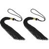 PATIKIL Nappina Laurea, 2pz Laurea Cappello Nappina per Laurea Cappello Decorare Nappina Ciondolo per Laurea Festa Cerimonie Souvenir, Nero