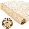 ZMDMAH Runner da Tavolo, 70 x 300cm Rotoli di Runner da Tavola in Rete con Lamina D'oro Elegante Tovaglia in Organza Tulle Bohémien Runners Tavola in Chiffonper Il Tavolo Organza Tessuto per Casa