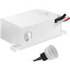 Maclean Sensore crepuscolare Maclean con sonda esterna | 12-24 V CC | Controllo automatico della luce | Compatibile con LED | Resistente alle intemperie IP54 | Regolabile 5-50 Lux | Risparmio energetico | Fac