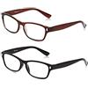 OPULIZE The Reading Glasses Company Nero Marrone Lettori Valore 2 Pacco Uomo Donna Rr77-12 +3,50 - 58 Gr
