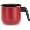 Zanetti, Bollilatte in Alluminio Linea Adriatica, Pentolino Latte Diametro 10 cm, Impugnatura Ergonomica, Bricco Latte, Colore Rosso, No Induzione, Made in Italy