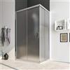 MarinelliGroup Box doccia cabina angolare 70 75 80 90 100 110 120 140 cm porta scorrevole vetro anticalcare 6mm ACACIA (80x90 cm, Vetro: OPACO)