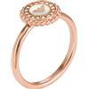 Emporio Armani Anello focale centrale in acciaio inossidabile con madreperla donna, tonalità oro rosa, EGS30202218
