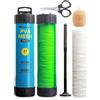 Realure Rete PVA per Pesca da 5 m, 18/25/37/44 mm di Larghezza, Set da Pesca in PVA con Forbici, Rete da Pesce Solubile per Cibo con Imbuto e Sistema di Pestello (37 mm)