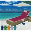 Lingerie Shop Telo Mare Lettino Microfibra In Tinta Unita Con Tasche e Cuscino Gonfiabile Relax Disponibile In Varie Colorazioni Mare Spiaggia Piscina Estate Vacanze Misura 72x192 Cm (Fuxia)