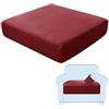 SHUOJIA Fodere per Cuscini per Divani, Protezioni per Cuscini per Sedili in Tessuto di Velluto Elasticizzato,Cuscino per Divano Fodera per mobili Coprisedile per Divano (Dark Red,1-Seater)