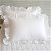 Tree2018 Federe con volant, 1 paio di federe bianche shabby chic vittoriane country girl vintage con bordo decorativo per camera da letto hotel biancheria da letto arredamento