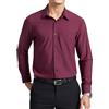 Enlision Camicia No Stiro Uomo Manica Lunga Bordeaux Elasticizzata Camicia Che Non Si Stropiccia Uomo Elegante Classiche Taglio Regolare Business Ufficio Formale Funerale con Bottoni e Tasca 3XL