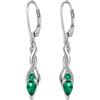 jiamiaoi Orecchini pendenti in argento sterling 925 placcato oro bianco 18 carati orecchini pendenti infinito orecchini lunghi pendenti da donna con diamanti argento, Argento sterling