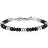 GAVU Bracciale da Uomo in Ematite e Onice Nero, Bracciale Perline di Pietre Dure da Uomo