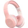 EarFun Cuffie Bluetooth per bambini con controllo del volume 85/94 dB, audio HiFi, microfono HD, batteria 40 ore, pieghevole e regolabile, senza fili, per bambini per la scuola e i viaggi, rosa