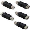 VISSQH 5 pezzi connettore USB A, adattatore collegamento USB 2.0 tipo A femmina a USB tipo B Maschio Convertitore stampante USB,connettore Convertitore USB A,per stampante,scanner e altro