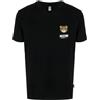 MOSCHINO t-Shirt Nera con Logo a Rilievo New Teddy Bear (S)