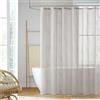 Madison Park - Tenda da doccia con motivo a righe, motivo a righe, stile moderno, per bagno di metà secolo, lavabile in lavatrice, in tessuto, 72 x 72 cm, colore: grigio