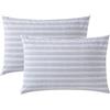 Nautica - Set di federe standard, biancheria da letto in percalle di cotone, decorazione casual per la casa, elementi essenziali per la camera da letto (strisce blu beaux, 2 pezzi)