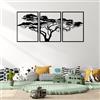 Wallity Hanah Home Elegante accessorio decorativo da parete in metallo nero (3 pezzi), 50 x 70 cm, 100% metallo, spessore 1,5 mm, facile montaggio a parete, perfetto per arredamento moderno