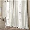 Lush Decor Tenda da finestra in lino prelavato belga (pannello singolo), 213,4 cm di lunghezza x 127 cm, bianco