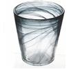 Villa d'Este Home Tivoli 1996 Set 6 Bicchiere acqua conico 250 ml in vetro, superficie sfumata, nero, Alabastro
