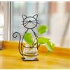 Joyathome Vaso da tavolo in vetro, supporto in metallo per piante e terrario per piante, decorazioni creative per casa, patio, prato, giardino
