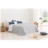 Todocama - Copriletto trapuntato sottile con motivo a stella per primavera, estate, autunno e inverno. 100% microfibra extra morbida. Copre letto multiuso. Letto da 120/135-230 x 260 cm, grigio chiaro