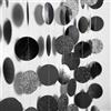 Cheerland Kit di ghirlande glitterate grigio carbone nero cerchio decorazione per feste di Halloween da appendere a pois Streamer sfondo banner per decorazione di compleanno matrimonio pensionamento
