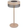 Briloner - Lampada da tavolo LED senza fili IP44 con touch, dimmerabile, batteria ricaricabile, lampada da scrivania senza fili, lampada da comodino ricaricabile, 16x35 cm, beige e antracite