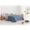 Todocama - Copriletto trapuntato sottile con motivo a stella per primavera, estate, autunno e inverno. 100% microfibra extra morbida. Copre letto multiuso. Letto 120/135-230x260 cm blu grigio