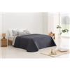 Todocama - Copriletto trapuntato sottile con motivo a stella per primavera, estate, autunno e inverno. 100% microfibra extra morbida. Copre letto multiuso. Letto da 105 a 200 x 260 cm, grigio scuro