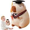 Naqqios Peluche Capybara Plush - Capybara Toy Plush, Toybara Toybara Di 9 Pollici | Bamboli Di Animali Gravi Nel Cappello Di Laurea, Uniforme Per Diploma Per Adulti