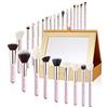 Jessup Set di pennelli per trucco professionale pennello per trucco ombretto miscelazione in polvere fondotinta fard correttore 25 pezzi con scatola di immagazzinaggio cosmetici, arrossendo sposa T295