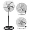 UppyTech Ventilatore acciaio 3 in 1 piantana base terra tavolo muro parete 5 pale 65W