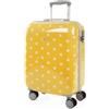 SKPAT - Set di 2 valigie rigide per bambini a 4 ruote doppie. Policarbonato stampato. Serratura TSA. Resistente e leggero. Omologato per cabina piccola e media 131300, Giallo talpe, S, M