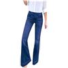 Generico Jeans Donna, Pantaloni Donna Flared Larga Flare Leggins a Campana Slim Fit Jeggings Yoga Pantaloni a Vita Alta Stretch Pantaloni Traspiranti Tinta Unita con Gamba Pantaloni da Yoga
